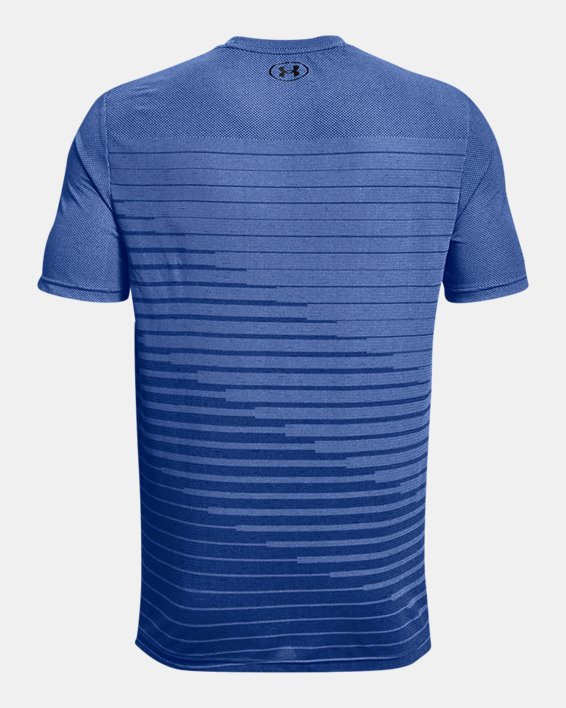 Men's UA Seamless Fade Short Sleeve, Blue, pdpMainDesktop image number 5